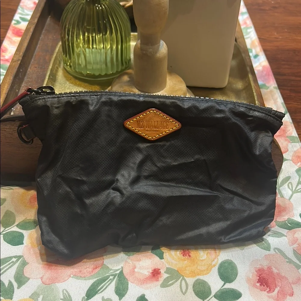MZ Wallace Black Nylon Zipper Bag Pouch